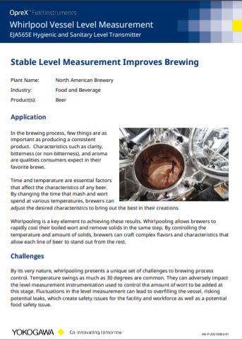 Whirlpool Vessel Level Measurement